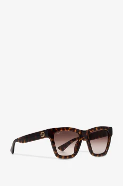 Quadratische Acetat-Sonnenbrille GG