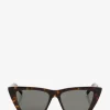 Quadratische Katzenaugen-Sonnenbrille in Schildpattoptik SL 276 Mica