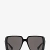 Quadratische Sonnenbrille mit goldenem GG Monogramm
