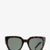 Quadratische Sonnenbrille in Schildpattoptik SL M143