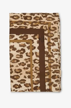 Quadratisches Seidentwill-Tuch mit Animal-Print Ones to