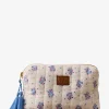 Rechteckige Clutch aus Baumwolle mit floralem Print Teiki