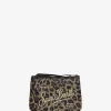 Rechteckige Seidenclutch mit Tiermuster Aline