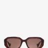 Rechteckige Sonnenbrille in Schildpattoptik GG
