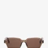Rechteckige Sonnenbrille aus transparentem Acetat The Hustler II