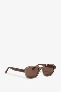 Rechteckige Sonnenbrille aus transparentem Acetat The Hustler II
