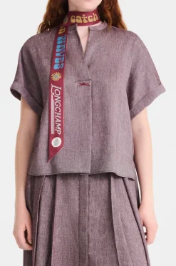 Rechteckiger Foulard aus Seidentwill Catch The Parisian Wave