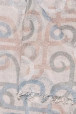 Rechteckiger Kaschmirschal mit Print Hydabig