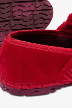 Riemchenballerinas aus Baumwollsamt Mafalda