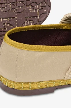 Riemchenballerinas mit runder Spitze aus Leinen Ismaël