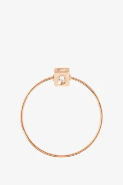 Ring aus Roségold und Diamanten Cubix