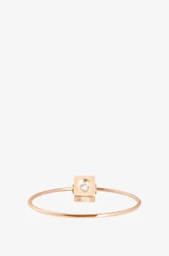 Ring aus Roségold und Diamanten Cubix