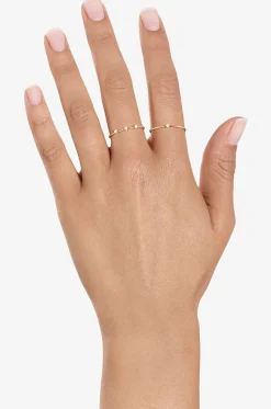 Ring aus Roségold und drei Diamanten Stardust