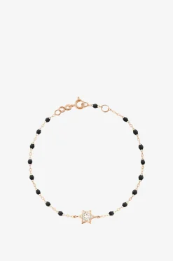 Roségold- und Diamantarmband Étoile de David Noir