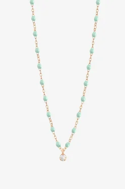Roségold-Halskette mit Harz und Damanten Classique Gigi Suprême Jade