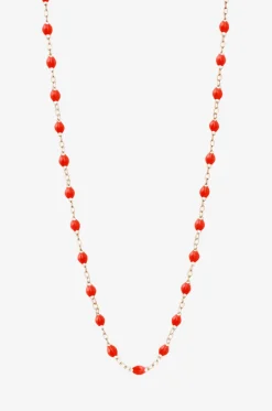 Roségold-Halskette mit Harz Classique Gigi Corail - 42 cm