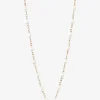 Roségold-Halskette mit Harz und Damanten Classique Gigi Suprême Blanc - 42 cm