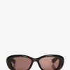 Runde Acetat-Sonnenbrille Oval