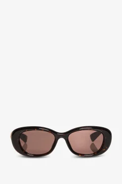 Runde Acetat-Sonnenbrille Oval
