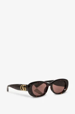 Runde Acetat-Sonnenbrille Oval