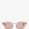 Runde Sonnenbrille aus transparentem Acetat The Definite