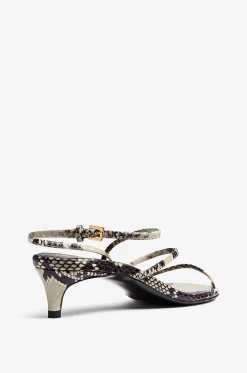 Sandalen aus Leder in Pythonoptik Loop 35