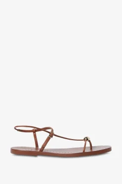 Sandalen aus Leder mit Perle Lara