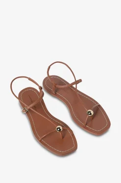 Sandalen aus Leder mit Perle Lara