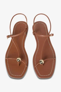 Sandalen aus Leder mit Perle Lara