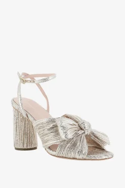 Sandalen aus plissiertem Lurex Camellia 85