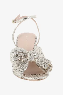 Sandalen aus plissiertem Lurex Camellia 85