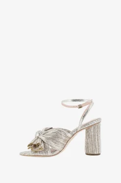 Sandalen aus plissiertem Lurex Camellia 85