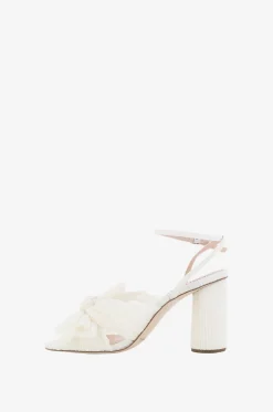 Sandalen aus plissiertem Stoff Camellia 85