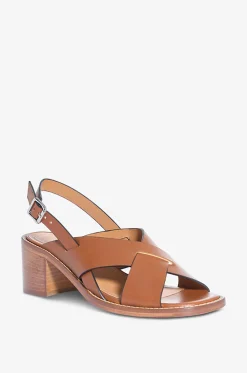 Sandalen mit Blockabsatz aus Glattleder Glyde 60