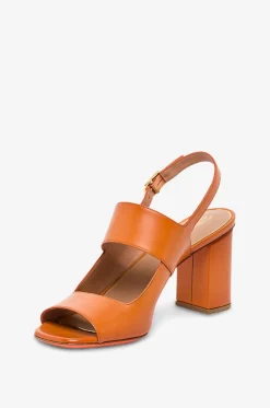 Sandalen mit Blockabsatz aus Leder Ora