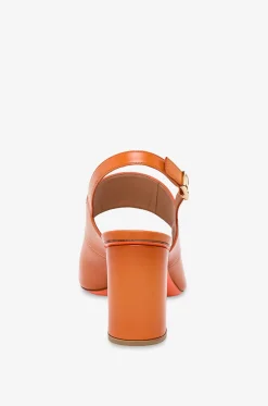 Sandalen mit Blockabsatz aus Leder Ora