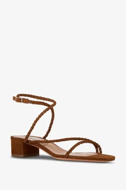Sandalen mit Blockabsatz aus geflochtenem Leder Luca