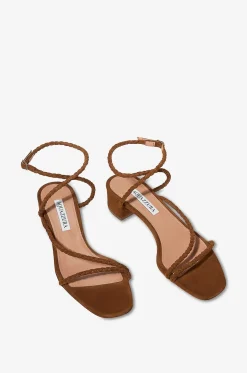 Sandalen mit Blockabsatz aus geflochtenem Leder Luca