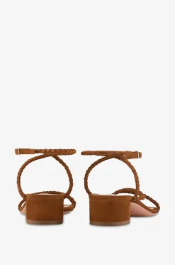 Sandalen mit Blockabsatz aus geflochtenem Leder Luca