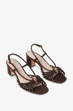 Sandalen mit Blockabsatz aus Wildleder Minna