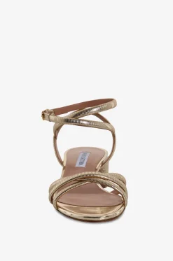 Sandalen mit metallisiertem Blockabsatz Heatwave