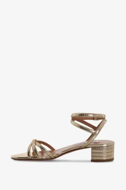 Sandalen mit metallisiertem Blockabsatz Heatwave