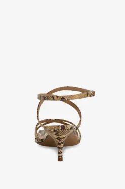 Sandaletten mit Stilettoabsatz aus Leder mit Animalprint Aries Molurus