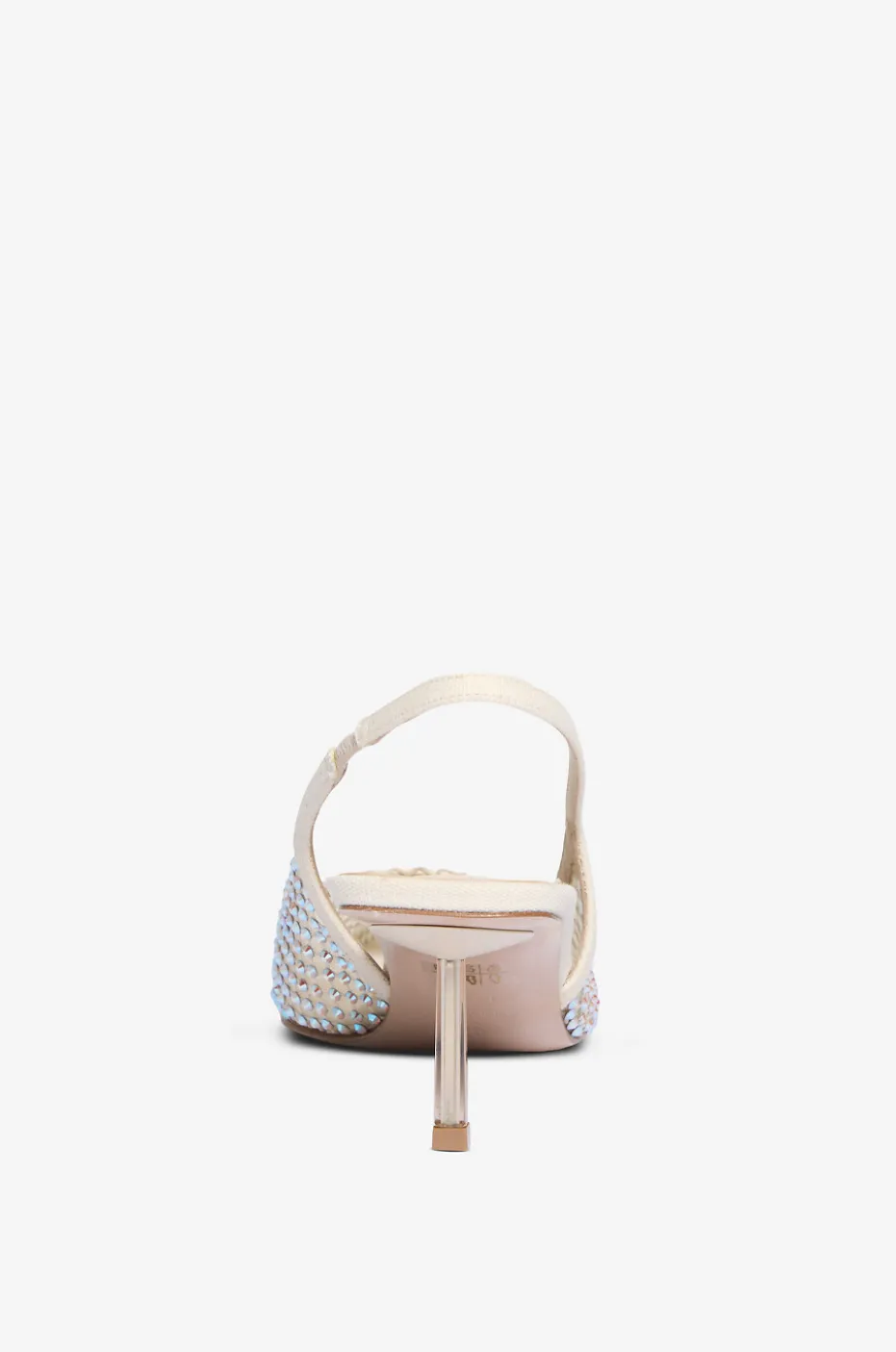 Schuhe mit Fersenriemen aus Netzgewebe mit Strasssteinen Gilda