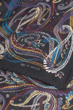 Seidenhalstuch mit Print Paisley Arabesques