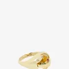 Siegelring aus Gelbgold Rainbow Sapphire & Diamond Happy