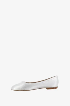 Silberne Nappaleder-Ballerinas Marcie
