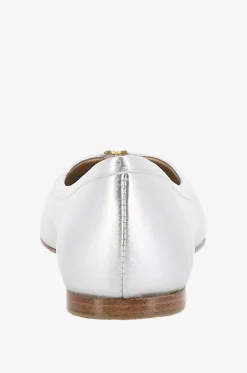 Silberne Nappaleder-Ballerinas Marcie