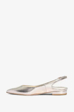 Slingback-Ballerinas aus Craquelé-Metallic-Leder Tom 10