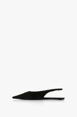 Slingback-Ballerinas aus Satin Babylone